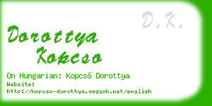 dorottya kopcso business card